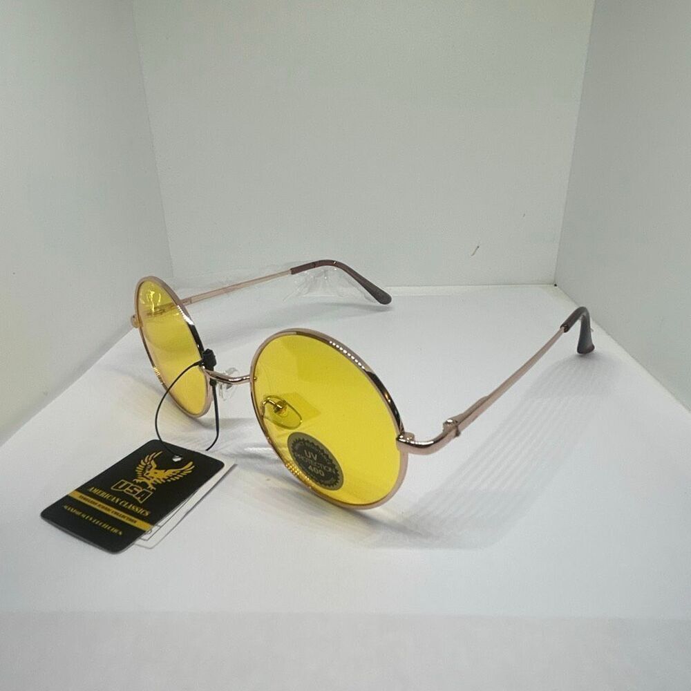 USA American Classics Round Sunglasses Retro Vintage Style UV400 Eyewear